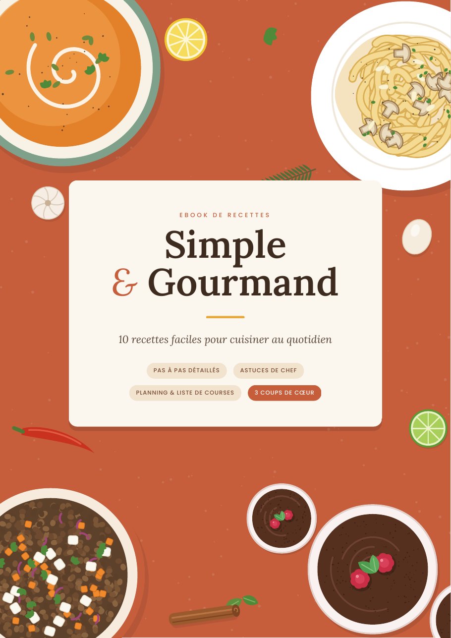 Couverture de l'ebook Simple & Gourmand