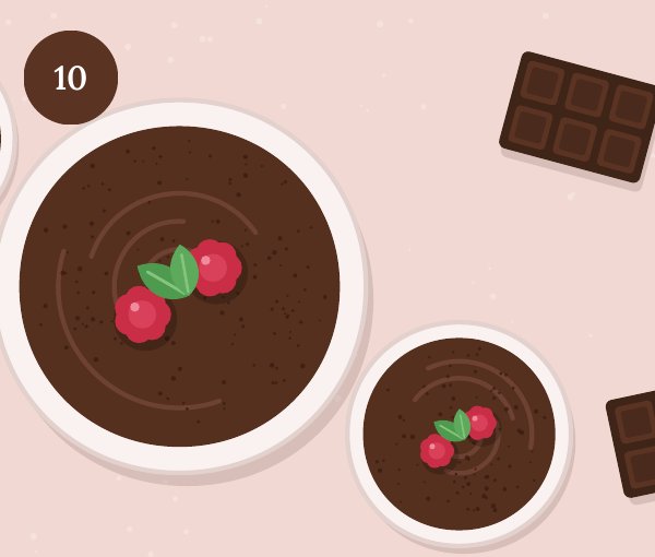 Illustration de la mousse au chocolat